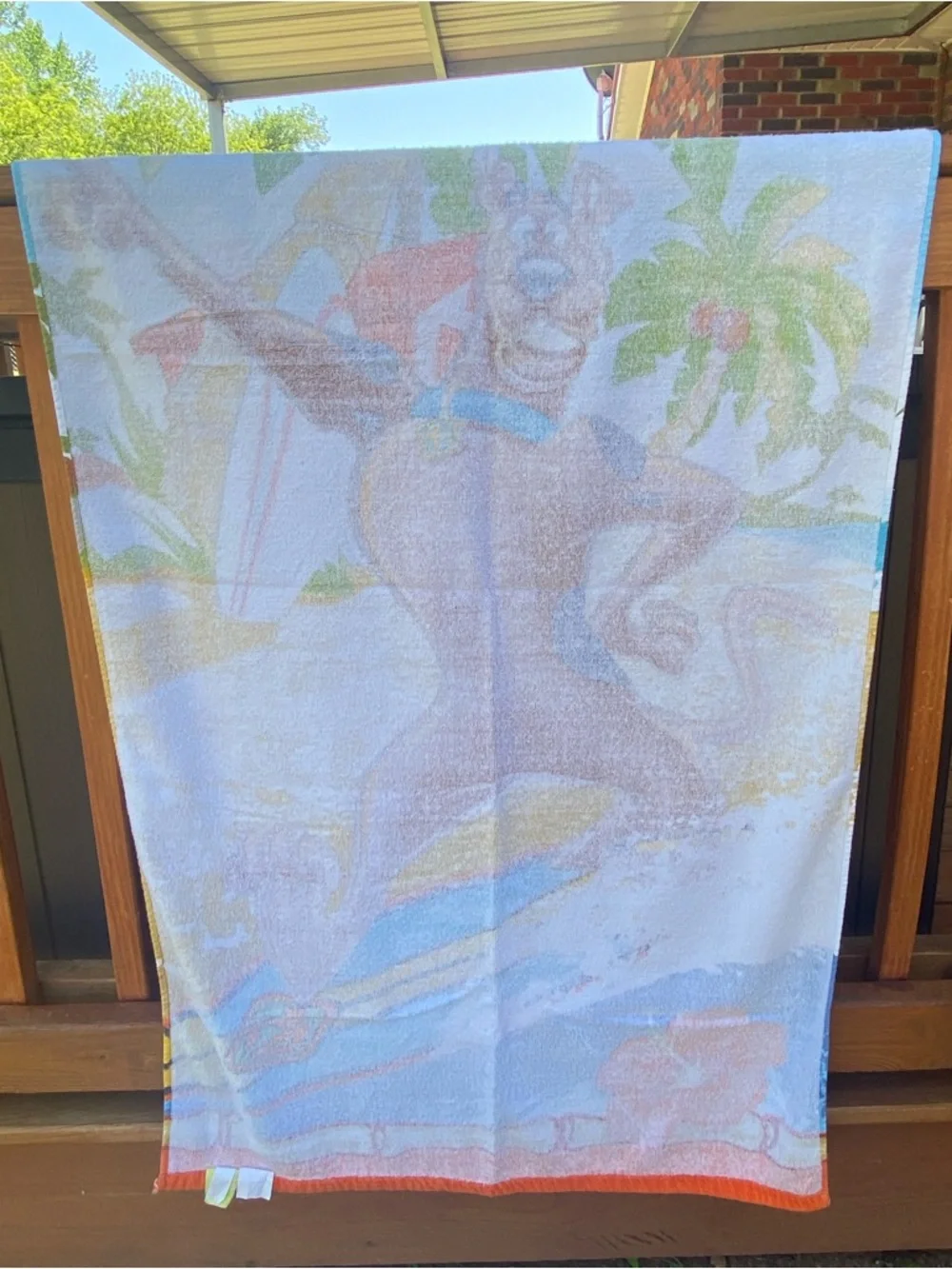 Scooby Doo Surfer Children Kids Beach Towel 30” x 57” 100% Cotton